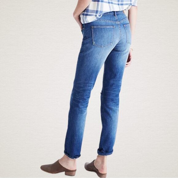 Madewell Womens The Slim Boyjean 26 Brinville Wash: Rip and Repair Edition Basic - Picture 11 of 11